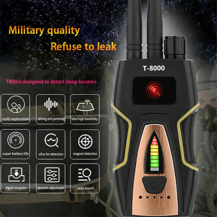T8000 Wireless Signal Detector GPS Defense Location Finding Camera Anti-Candid Anti-Tracking Detection Instrument T8000 Wireless Signal Detector GPS Defense Location Finding Camera Anti-Candid Anti-Tracking Detection Instrument